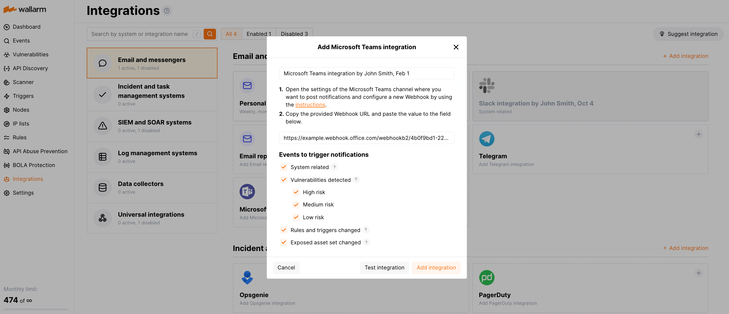 MS Teams integration